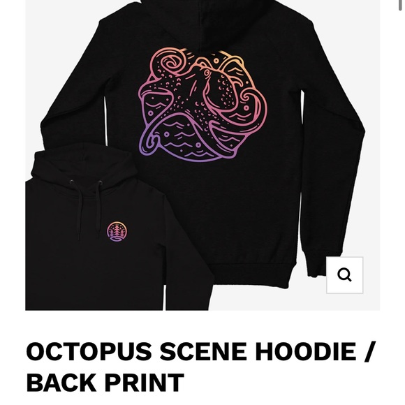 High Hope Men’s Octopus Scene Hoodie - Picture 4 of 4